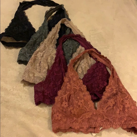 Free People Other - Lot of 5 Free People intimately halter lace bras